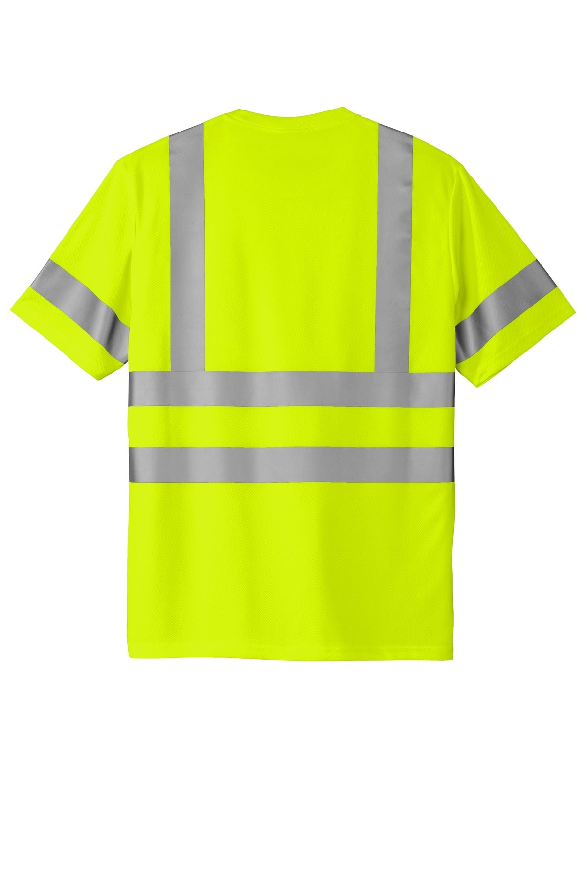 CornerStone ANSI 107 Class 3 Mesh Tee - Safety Yellow - flat back