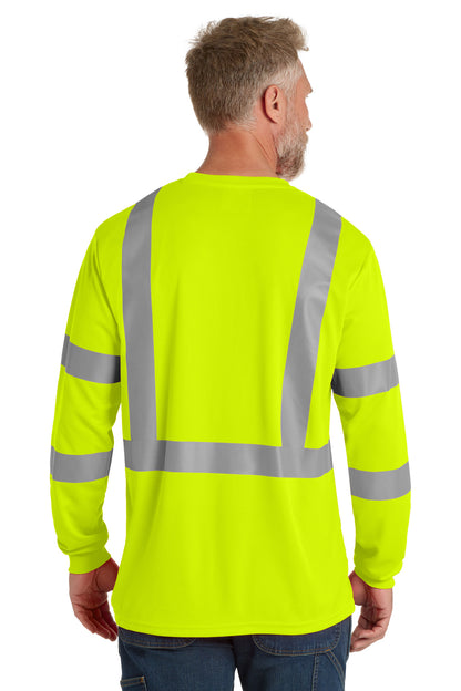 CornerStone ANSI 107 Class 3 Mesh Long Sleeve Tee - Safety Yellow - back
