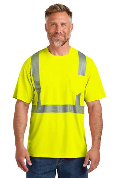 CornerStone ANSI 107 Class 2 Segmented Tape Tee - Safety Yellow - front