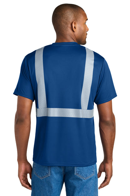 CornerStone Enhanced Visibility Segmented Tape Tee - Royal - back