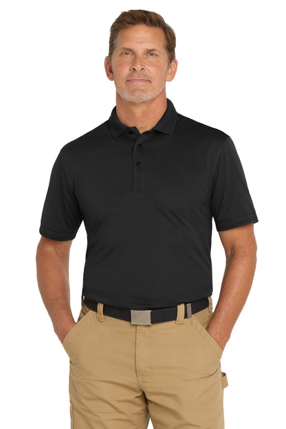 CornerStone Industrial Snag-Proof Pique Polo - Black - front