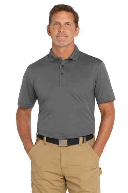 CornerStone Industrial Snag-Proof Pique Polo - Charcoal - front