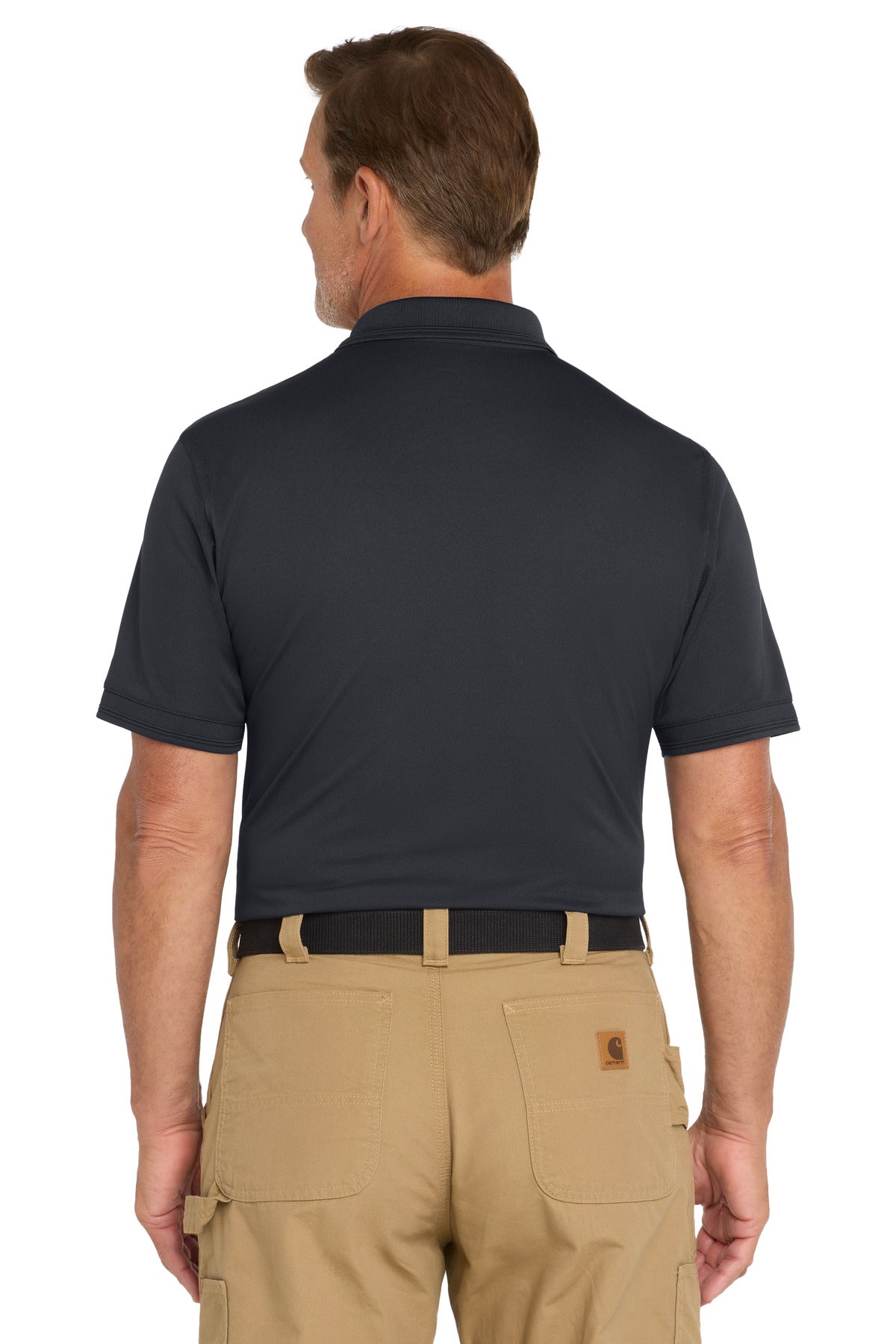CornerStone Industrial Snag-Proof Pique Polo - Navy Blue - back