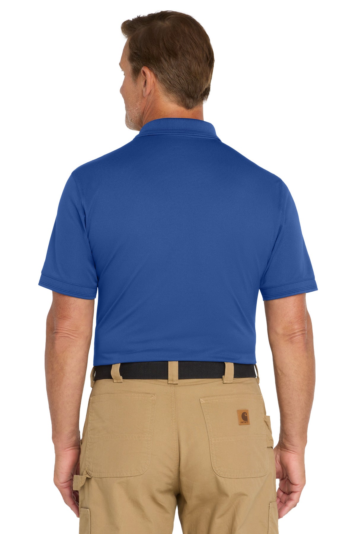 CornerStone Industrial Snag-Proof Pique Polo - Royal - back