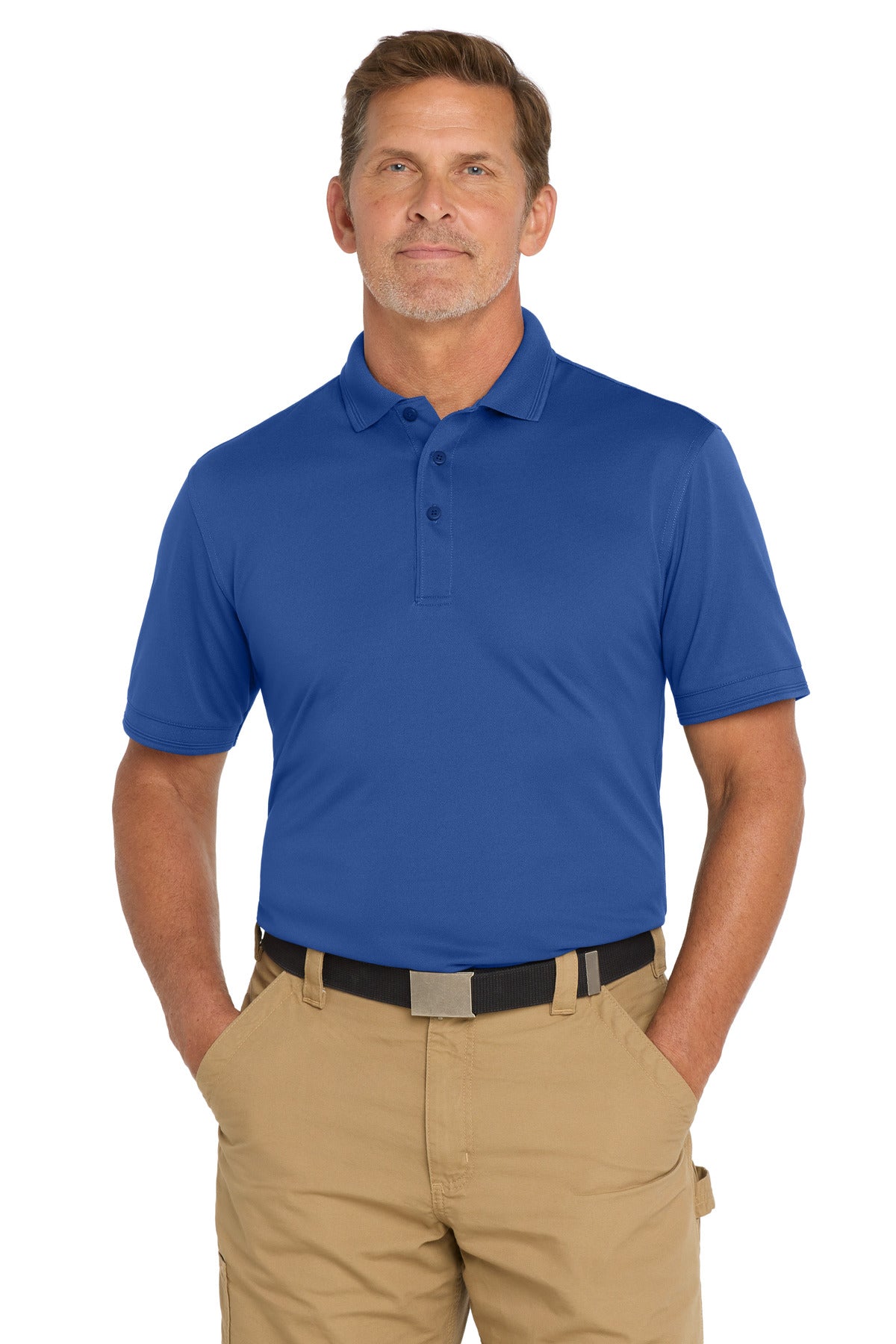 CornerStone Industrial Snag-Proof Pique Polo - Royal - front