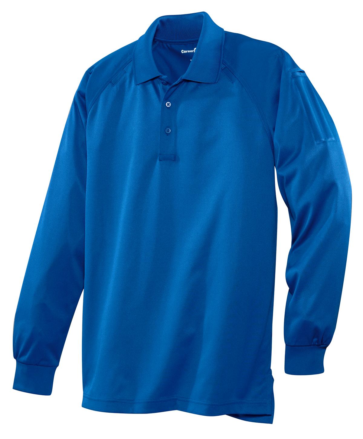 CornerStone Select Long Sleeve Snag-Proof Tactical Polo - Royal - flat front