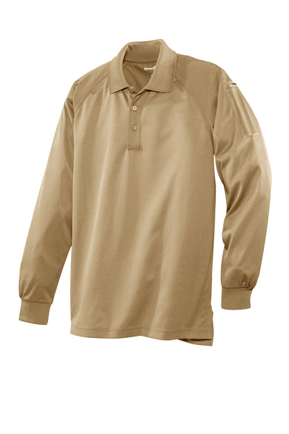 CornerStone Select Long Sleeve Snag-Proof Tactical Polo - Tan - flat front