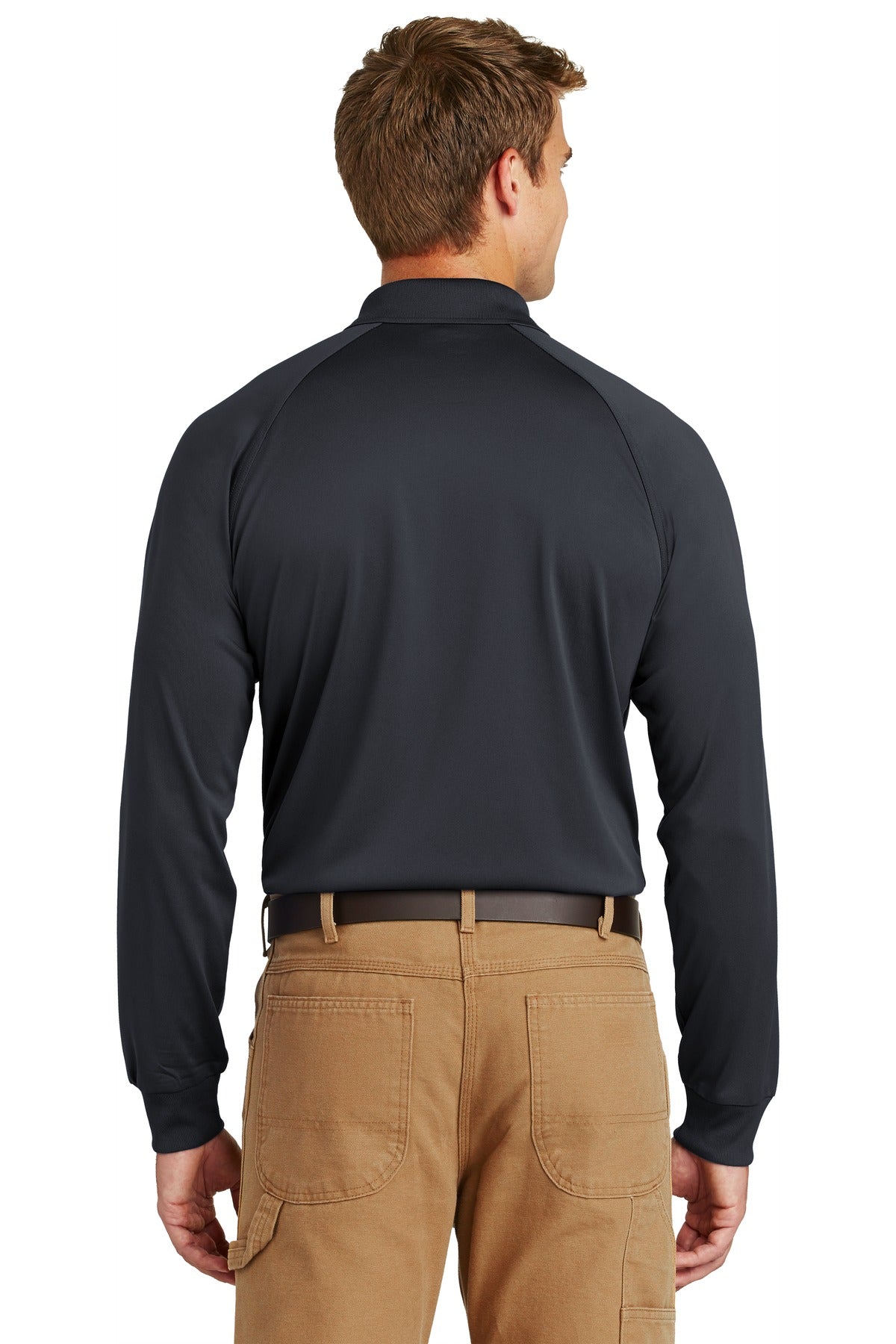 CornerStone Select Long Sleeve Snag-Proof Tactical Polo - Charcoal - back