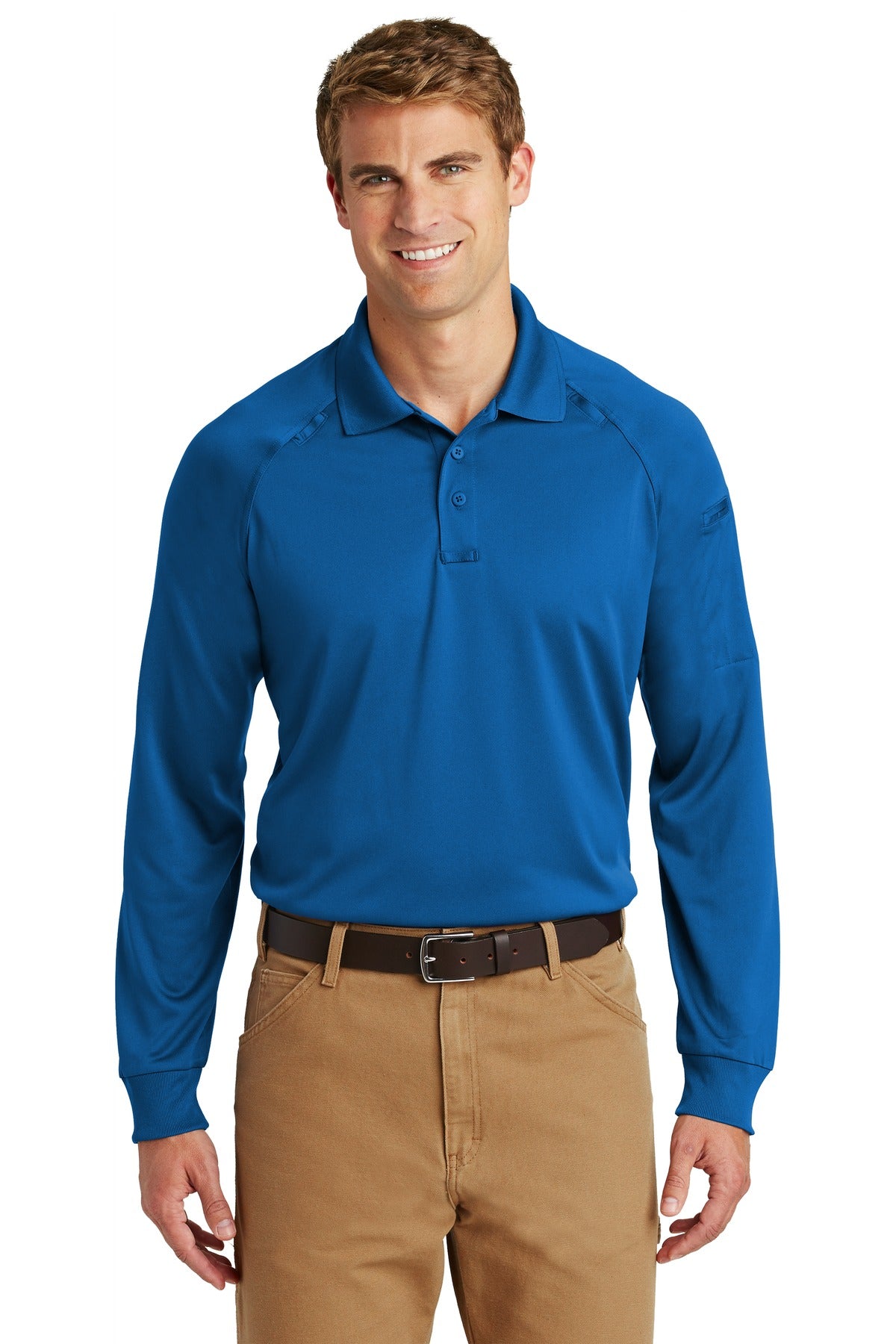 CornerStone Select Long Sleeve Snag-Proof Tactical Polo - Royal - front