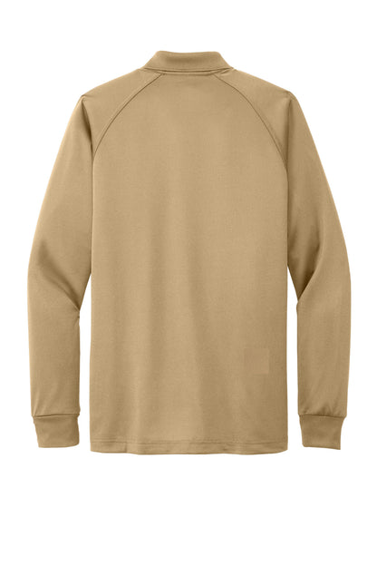 CornerStone Select Long Sleeve Snag-Proof Tactical Polo - Tan - flat back