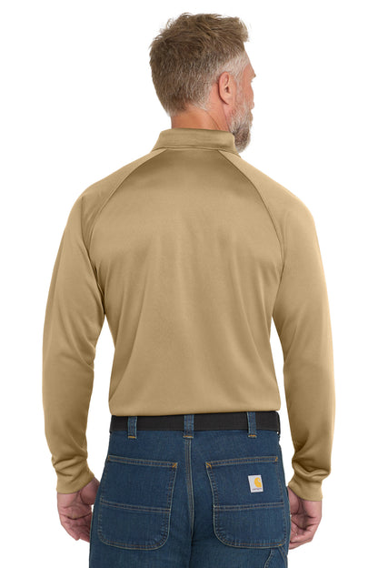 CornerStone Select Long Sleeve Snag-Proof Tactical Polo - Tan - back