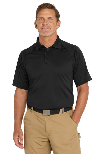 CornerStone Select Snag-Proof Tactical Polo - Black - front