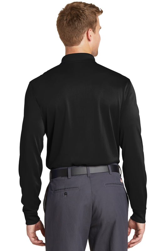 CornerStone Select Snag-Proof Long Sleeve Polo - Black - back