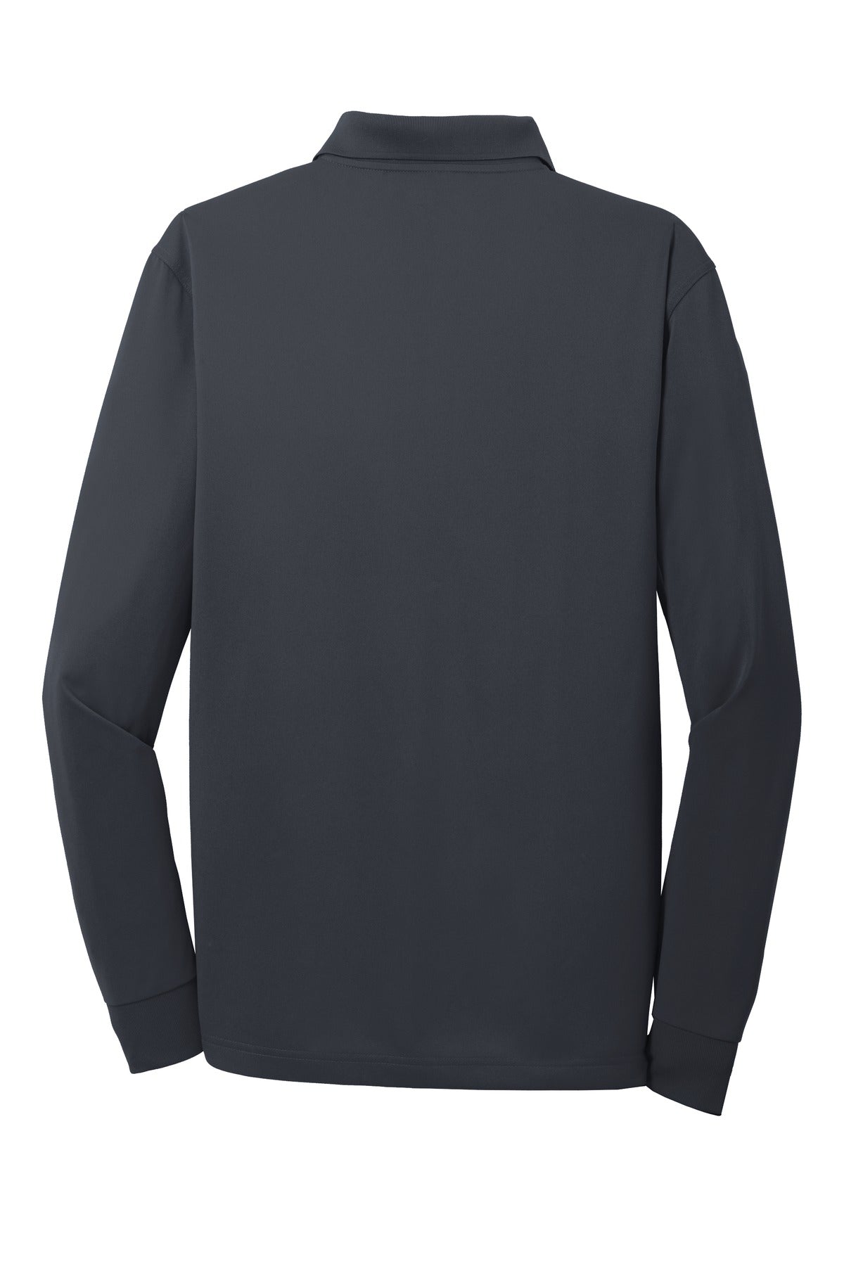 CornerStone Select Snag-Proof Long Sleeve Polo - Charcoal - flat back