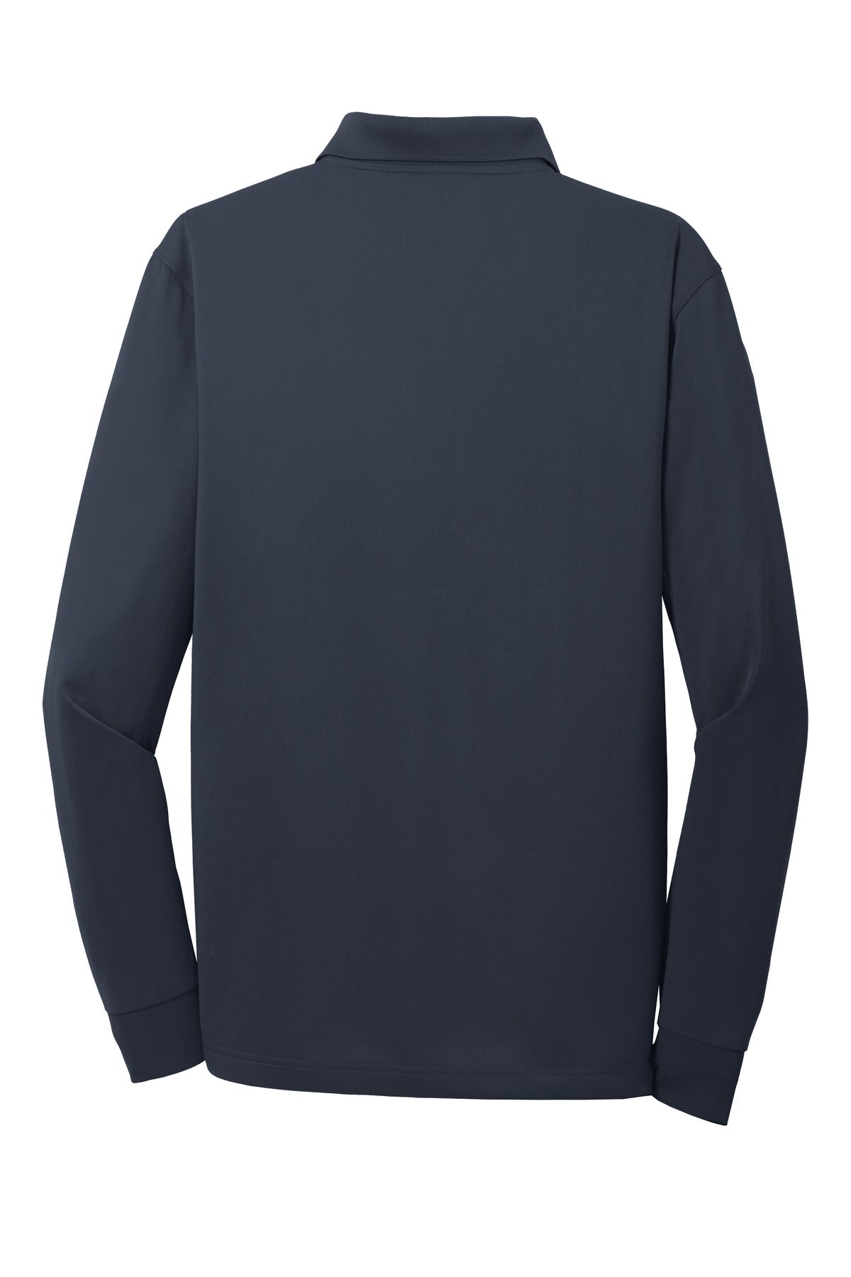 CornerStone Select Snag-Proof Long Sleeve Polo - Dark Navy - flat back