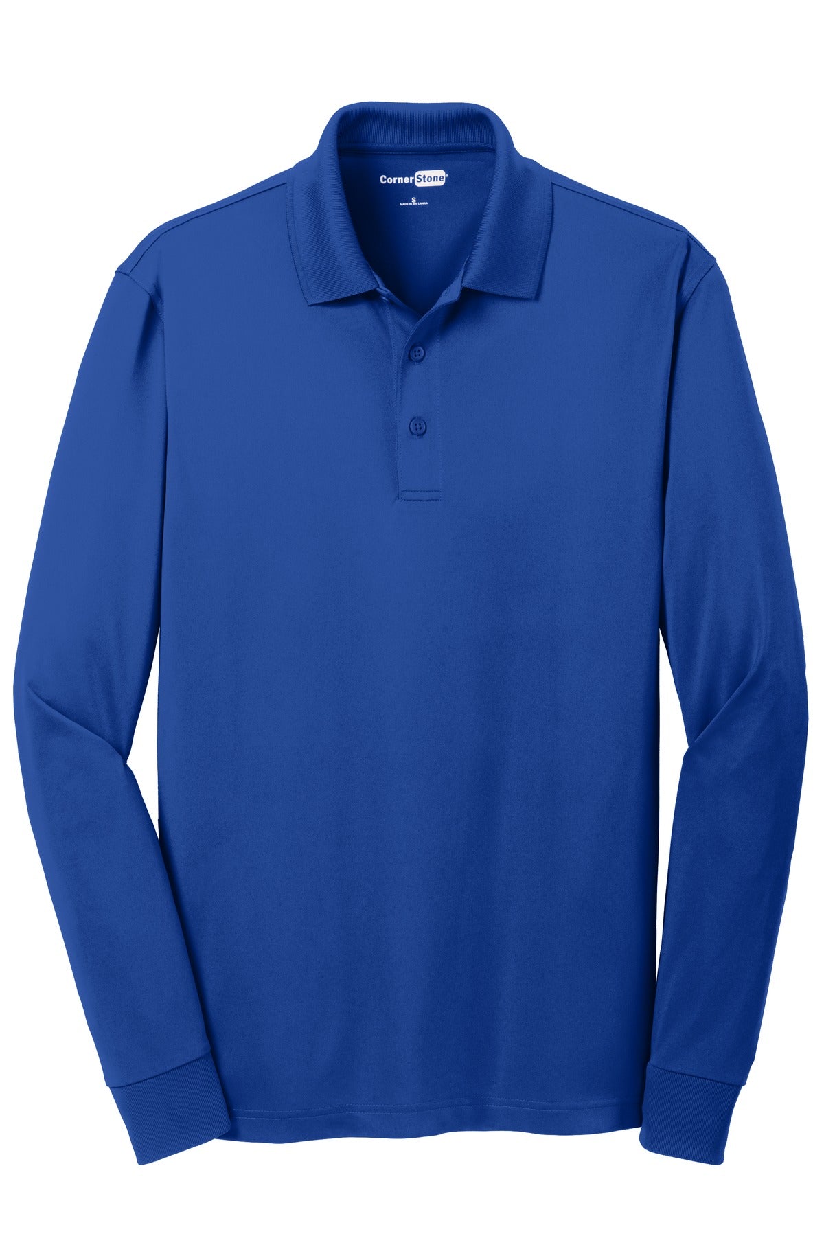 CornerStone Select Snag-Proof Long Sleeve Polo - Royal - flat front