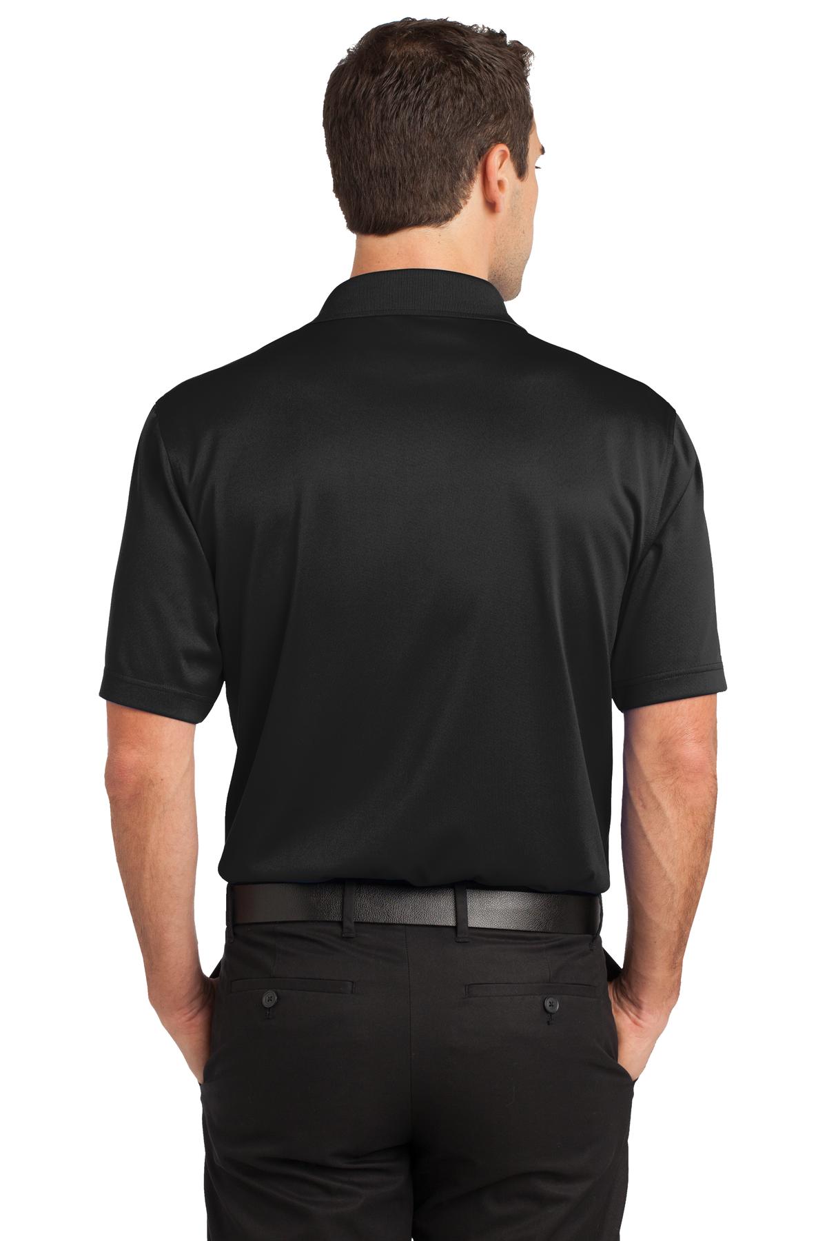 CornerStone Select Snag-Proof Pocket Polo - Black - back