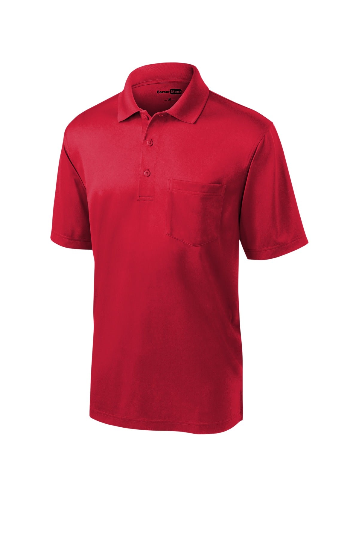 CornerStone Select Snag-Proof Pocket Polo - Red - flat front