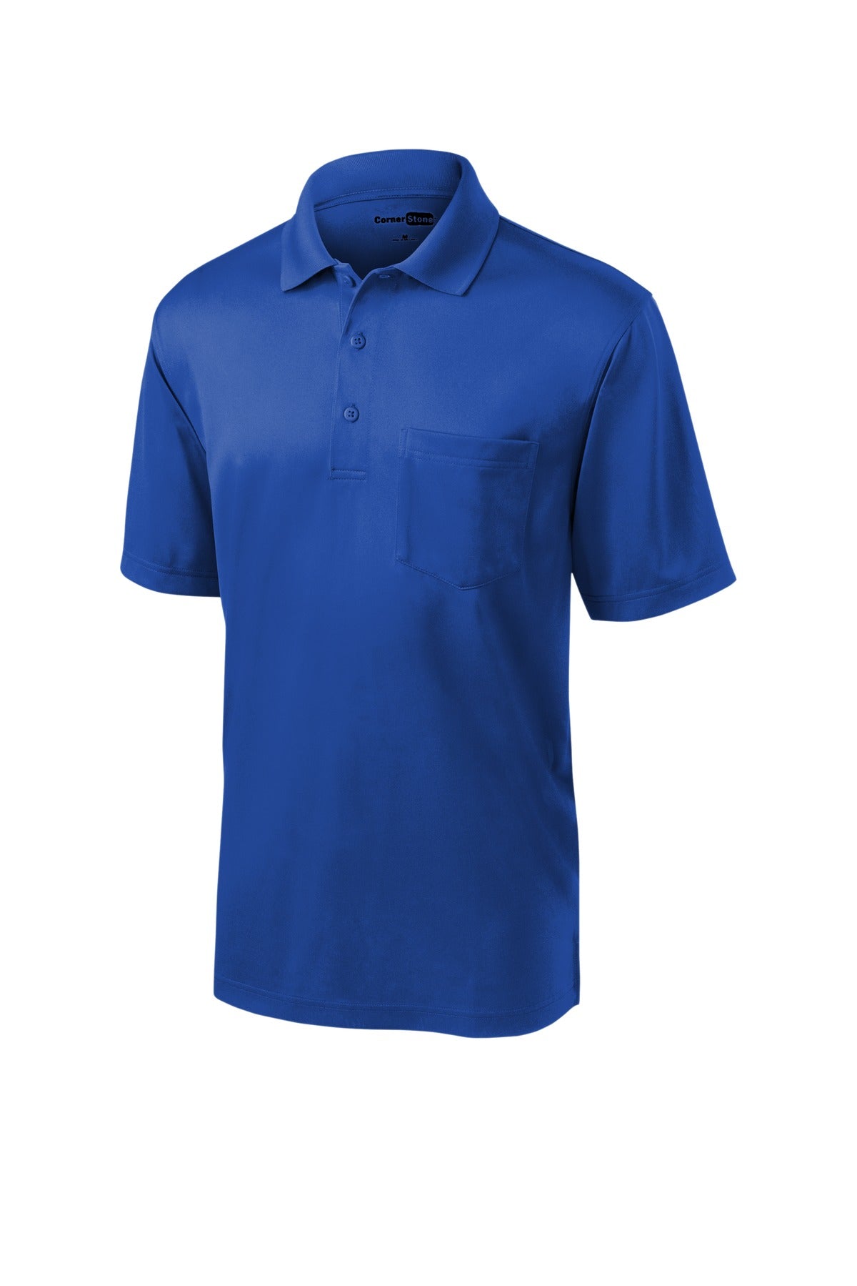 CornerStone Select Snag-Proof Pocket Polo - Royal - flat front