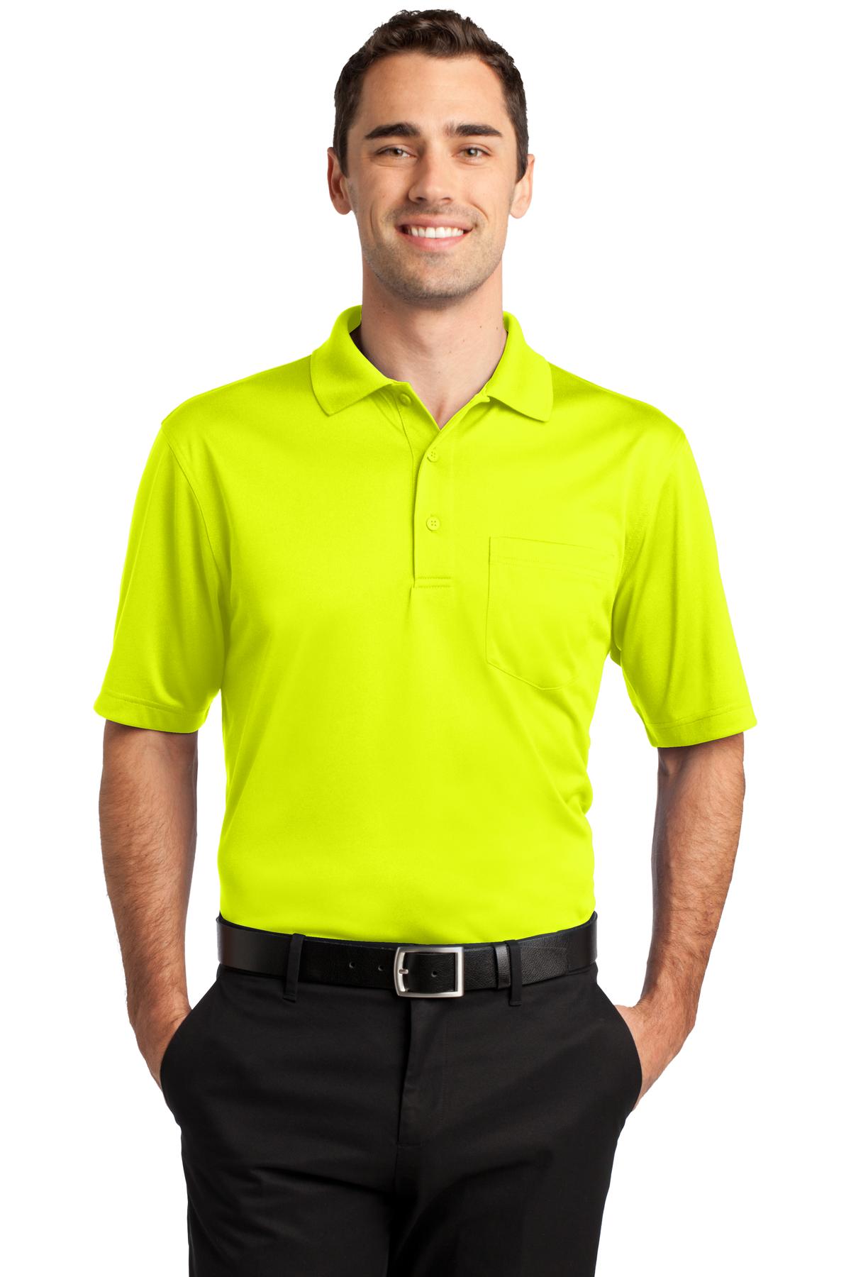CornerStone Select Snag-Proof Pocket Polo - Safety Yellow - front