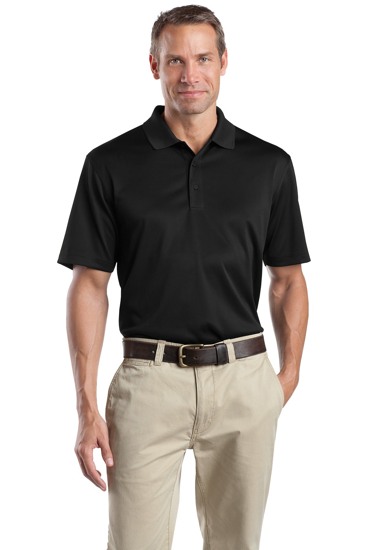 CornerStone Select Snag-Proof Polo - Black - front