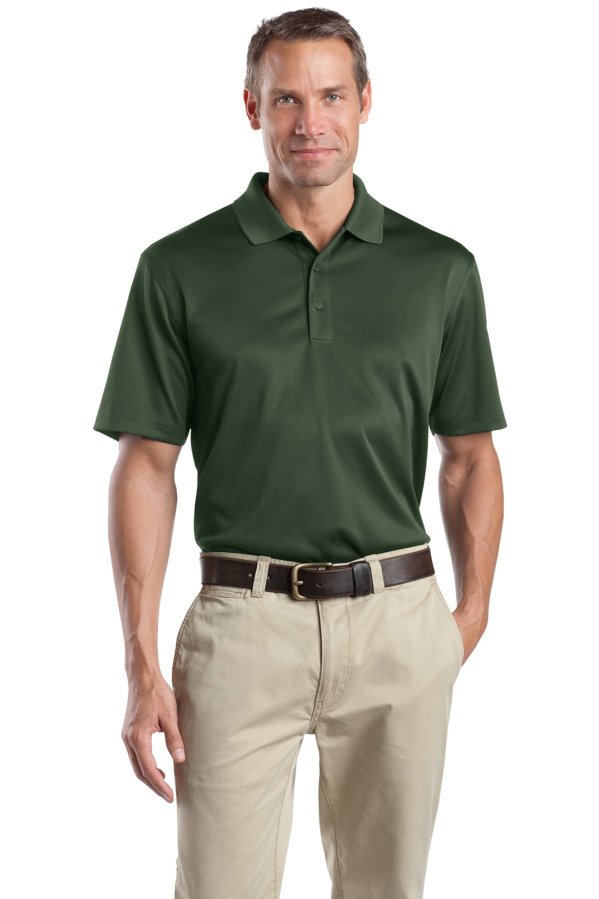 CornerStone Select Snag-Proof Polo - Dark Green - front