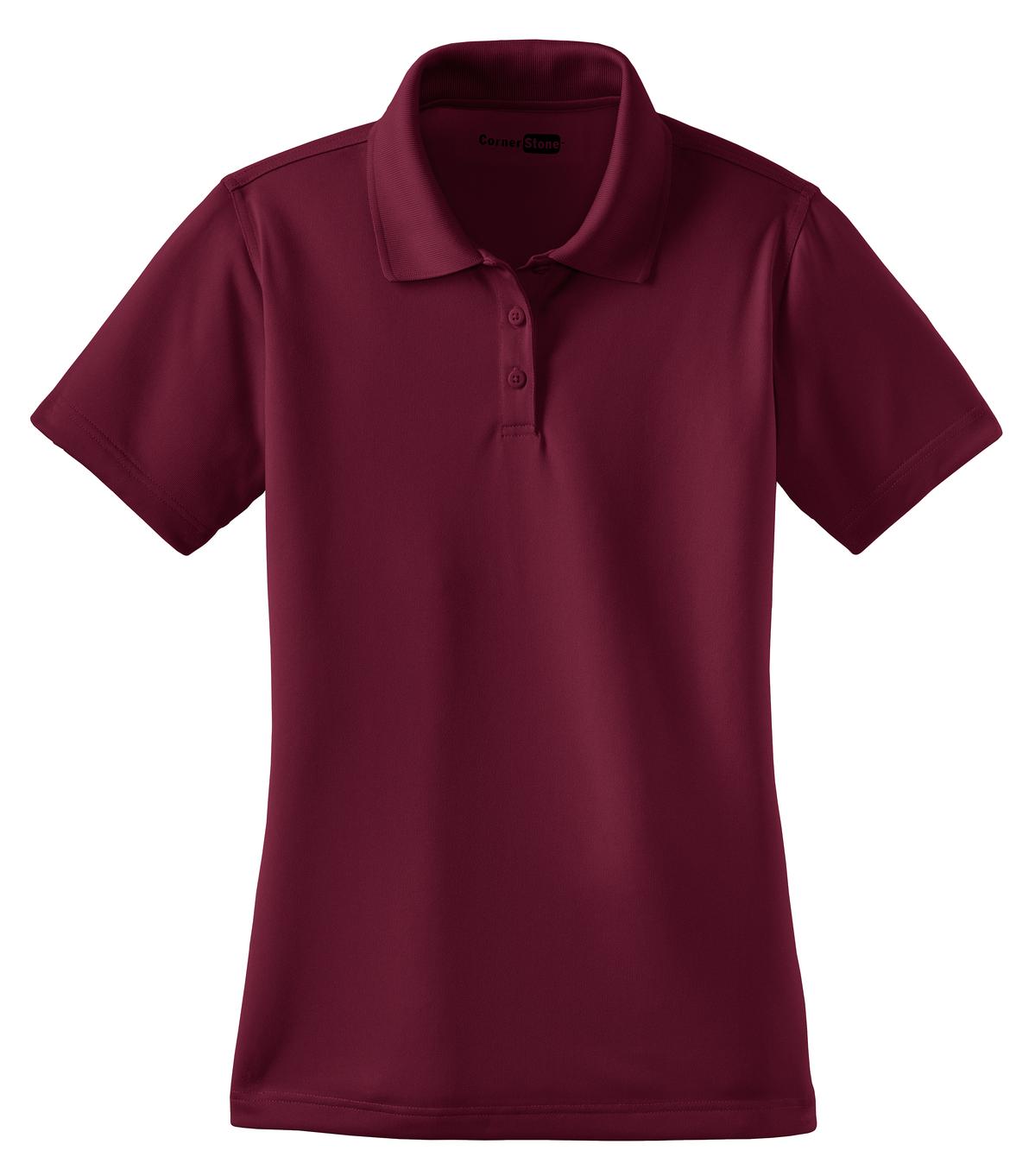 CornerStone Women's Select Snag-Proof Polo - Maroon - flat front