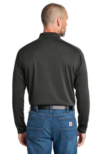CornerStone Select Lightweight Snag-Proof Long Sleeve Polo - Charcoal - back