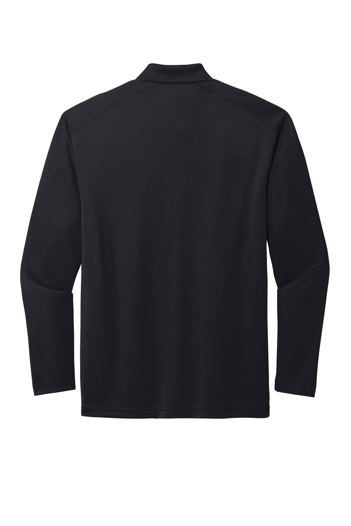 CornerStone Select Lightweight Snag-Proof Long Sleeve Polo - Dark Navy - flat back