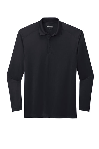 CornerStone Select Lightweight Snag-Proof Long Sleeve Polo - Dark Navy - flat front