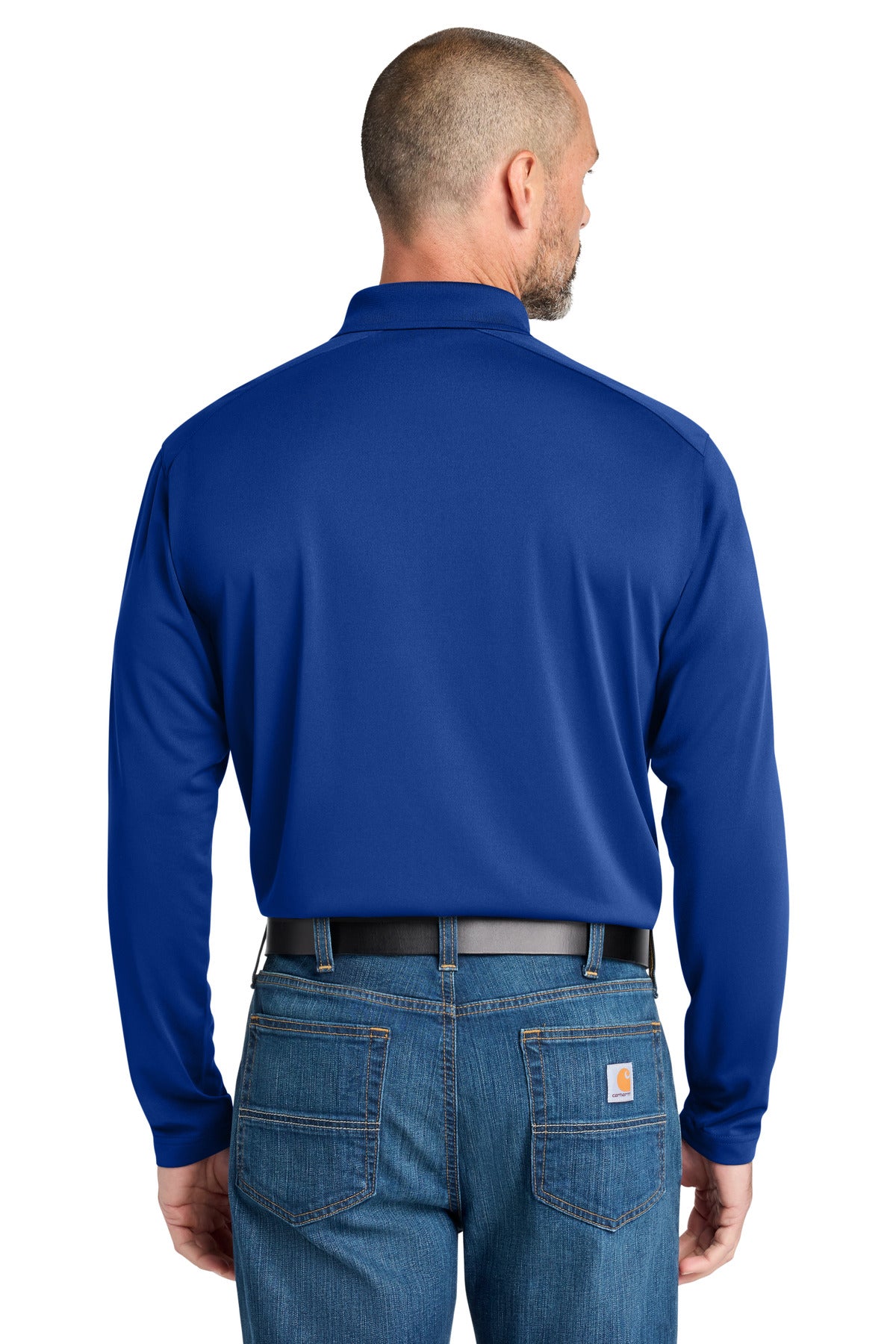 CornerStone Select Lightweight Snag-Proof Long Sleeve Polo - Royal - back