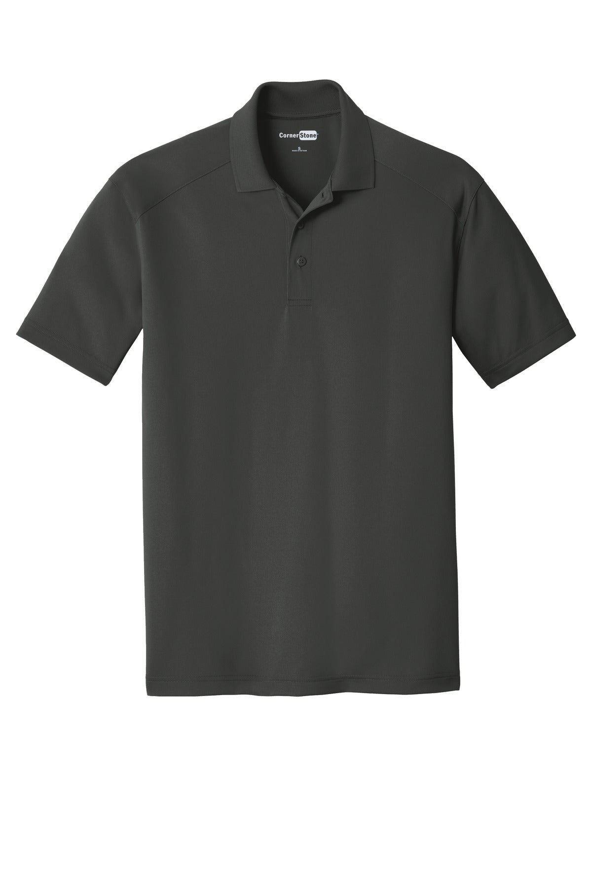 CornerStone Select Lightweight Snag-Proof Polo - Charcoal - flat front