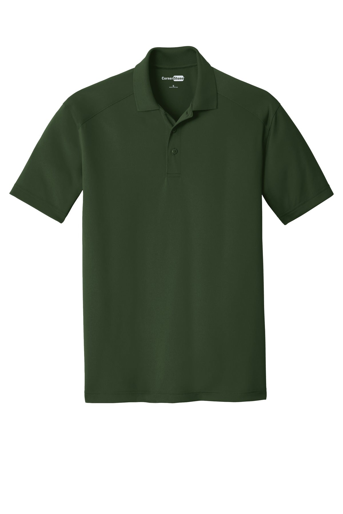 CornerStone Select Lightweight Snag-Proof Polo - Dark Green - flat front