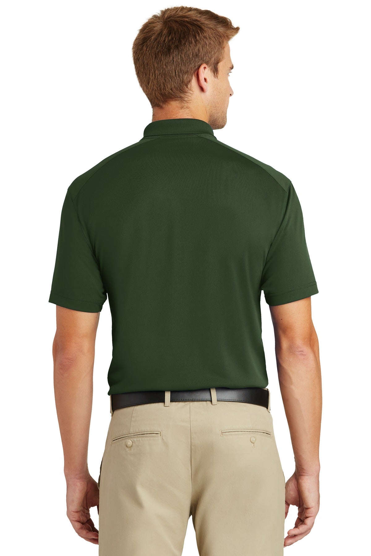 CornerStone Select Lightweight Snag-Proof Polo - Dark Green - back
