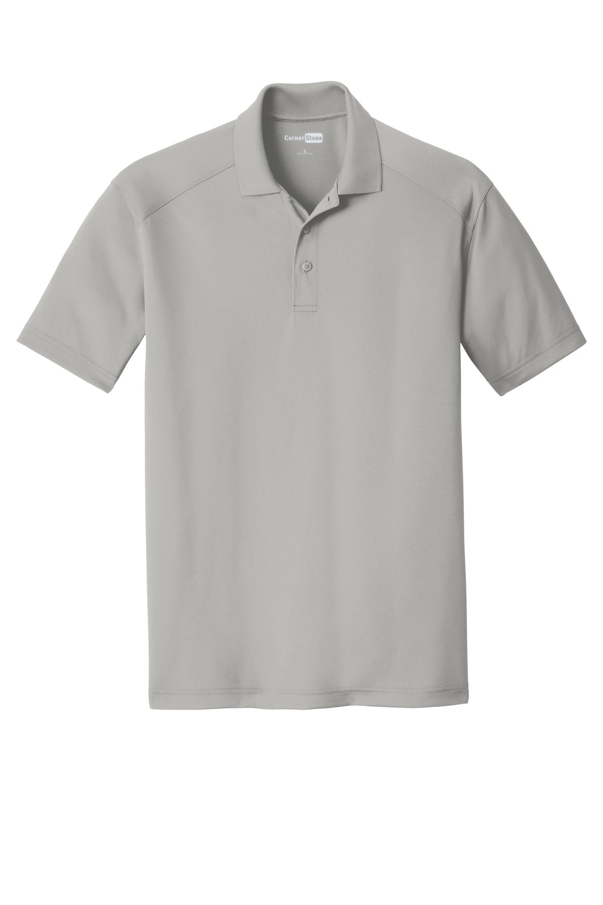 CornerStone Select Lightweight Snag-Proof Polo - Light Grey - flat front