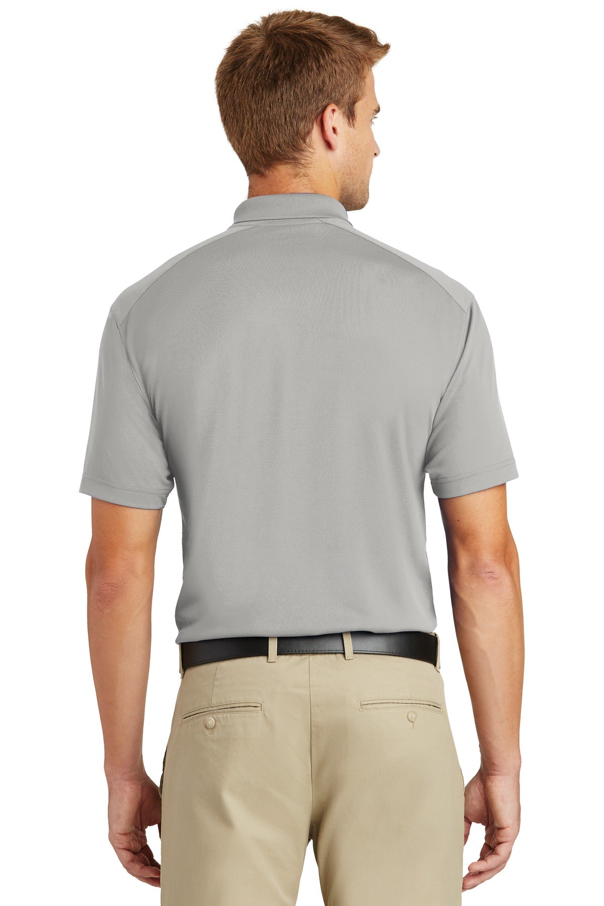 CornerStone Select Lightweight Snag-Proof Polo - Light Grey - back