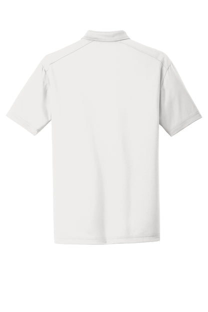 CornerStone Select Lightweight Snag-Proof Polo - White - flat back