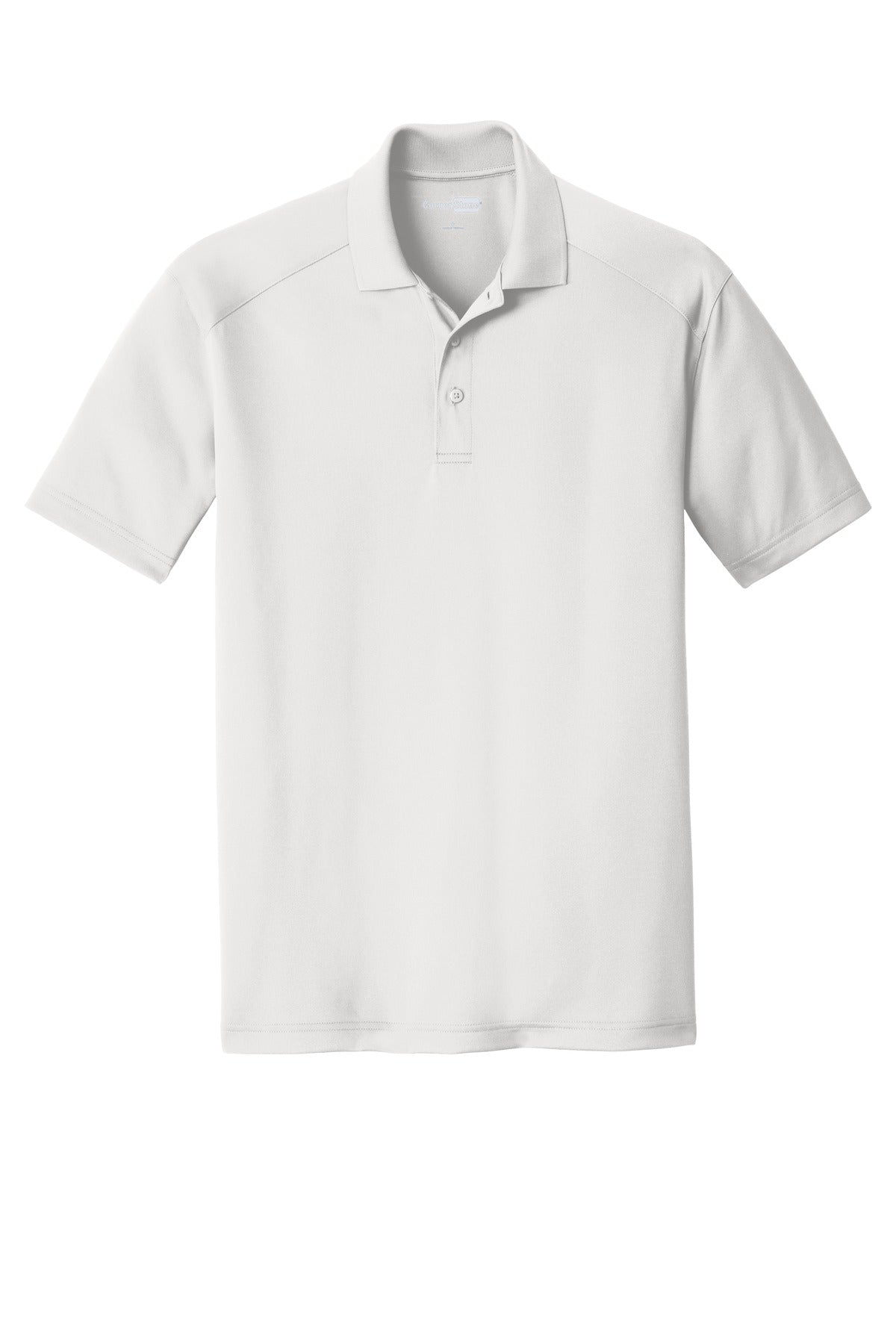 CornerStone Select Lightweight Snag-Proof Polo - White - flat front