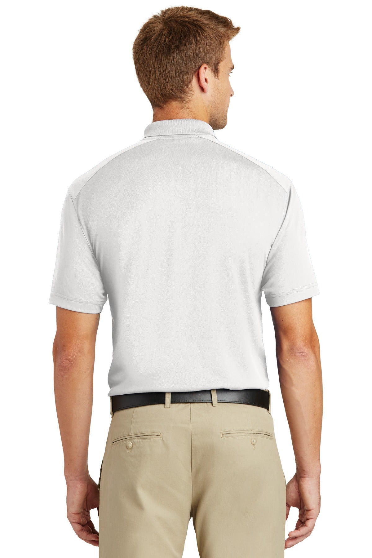 CornerStone Select Lightweight Snag-Proof Polo - White - back