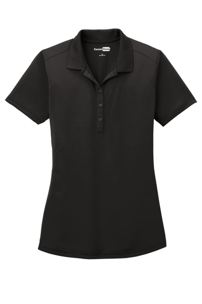 CornerStone Women's Select Lightweight Snag-Proof Polo - Black - flat front