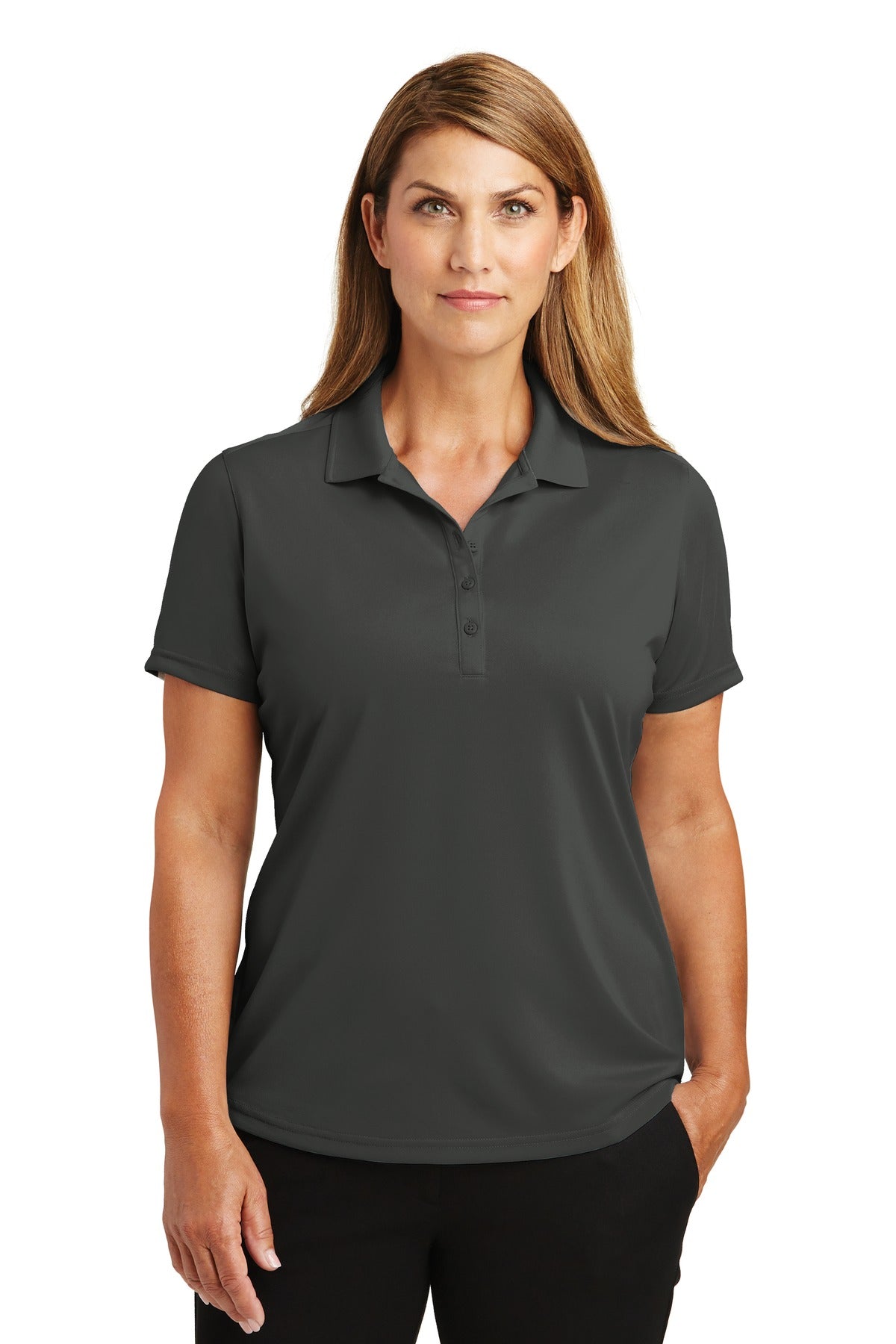 CornerStone Women's Select Lightweight Snag-Proof Polo - Charcoal - front