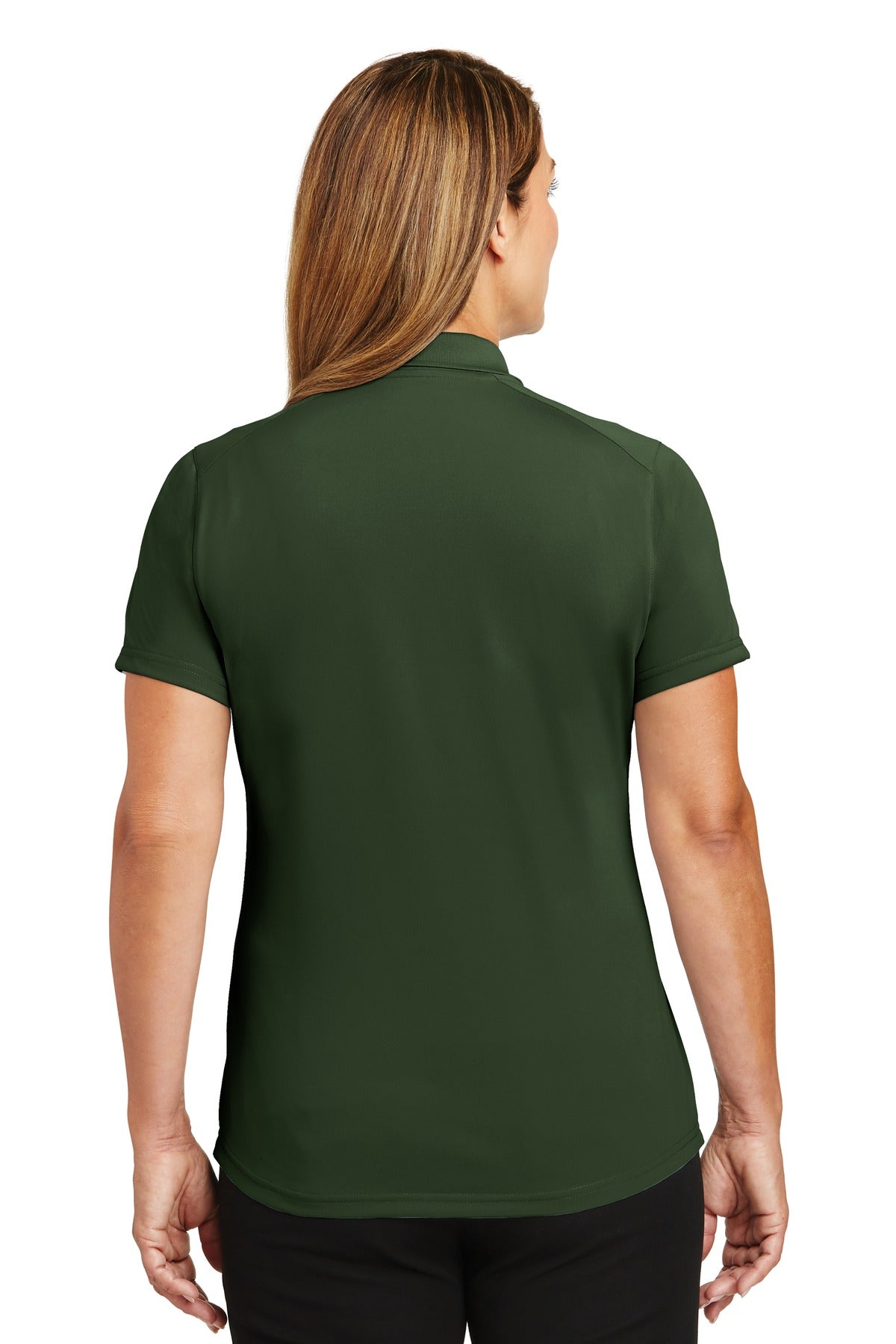 CornerStone Women's Select Lightweight Snag-Proof Polo - Dark Green - back