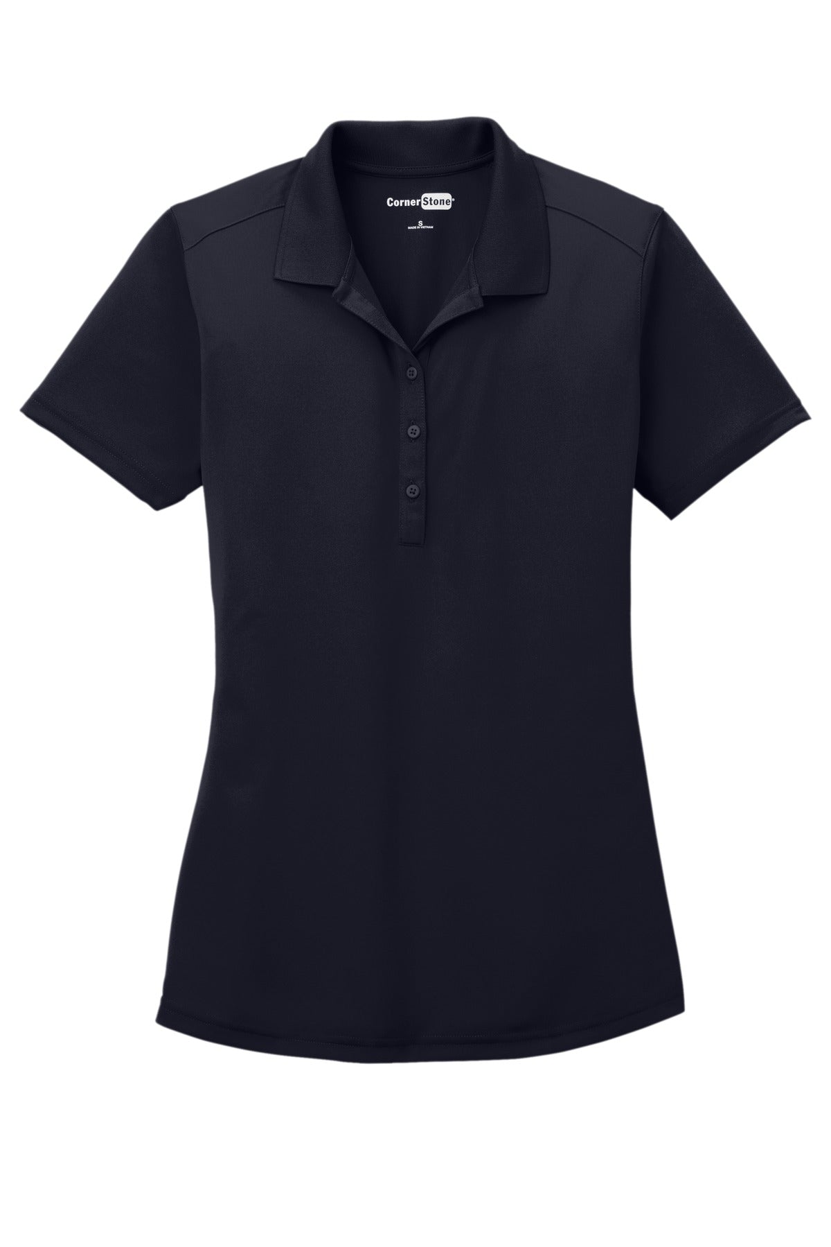 CornerStone Women's Select Lightweight Snag-Proof Polo - Dark Navy - flat front