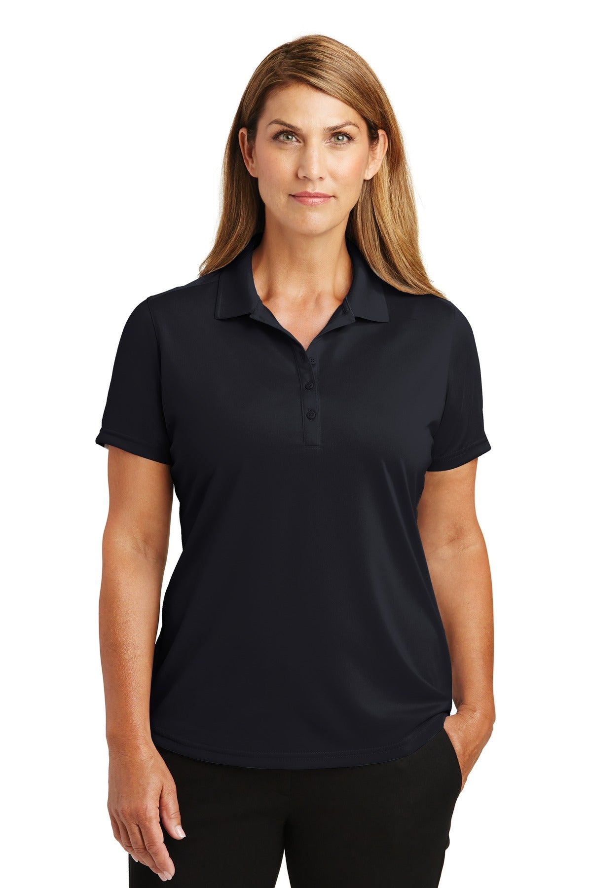 CornerStone Women's Select Lightweight Snag-Proof Polo - Dark Navy - front