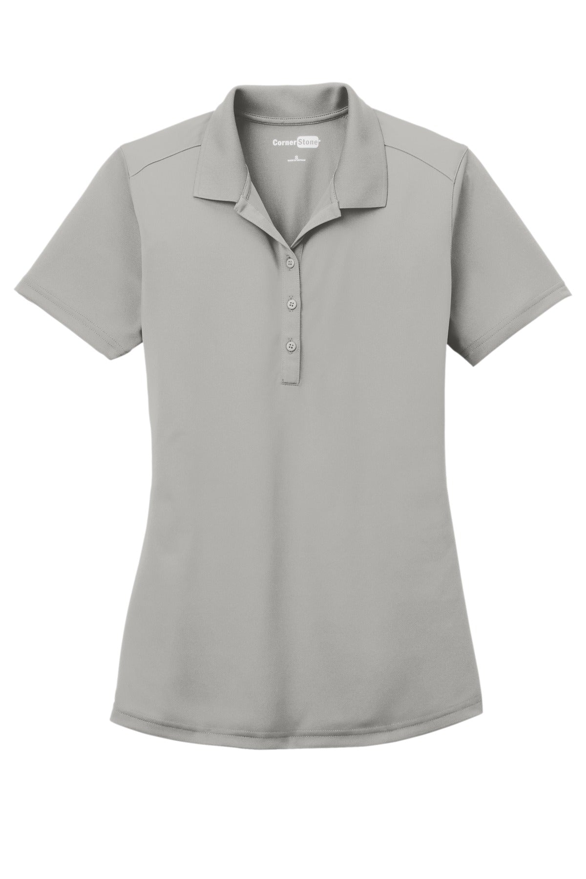 CornerStone Women's Select Lightweight Snag-Proof Polo - Light Grey - flat front