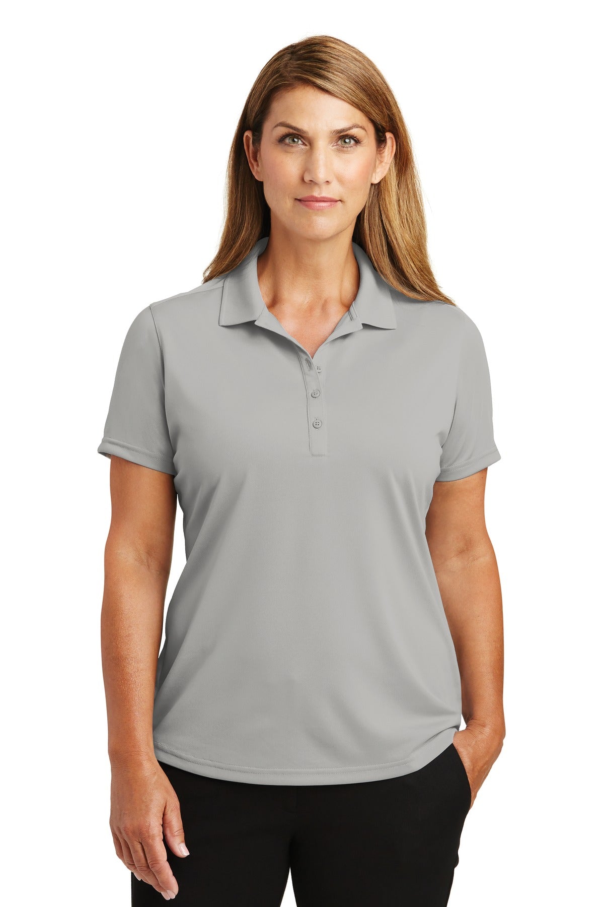 CornerStone Women's Select Lightweight Snag-Proof Polo - Light Grey - front
