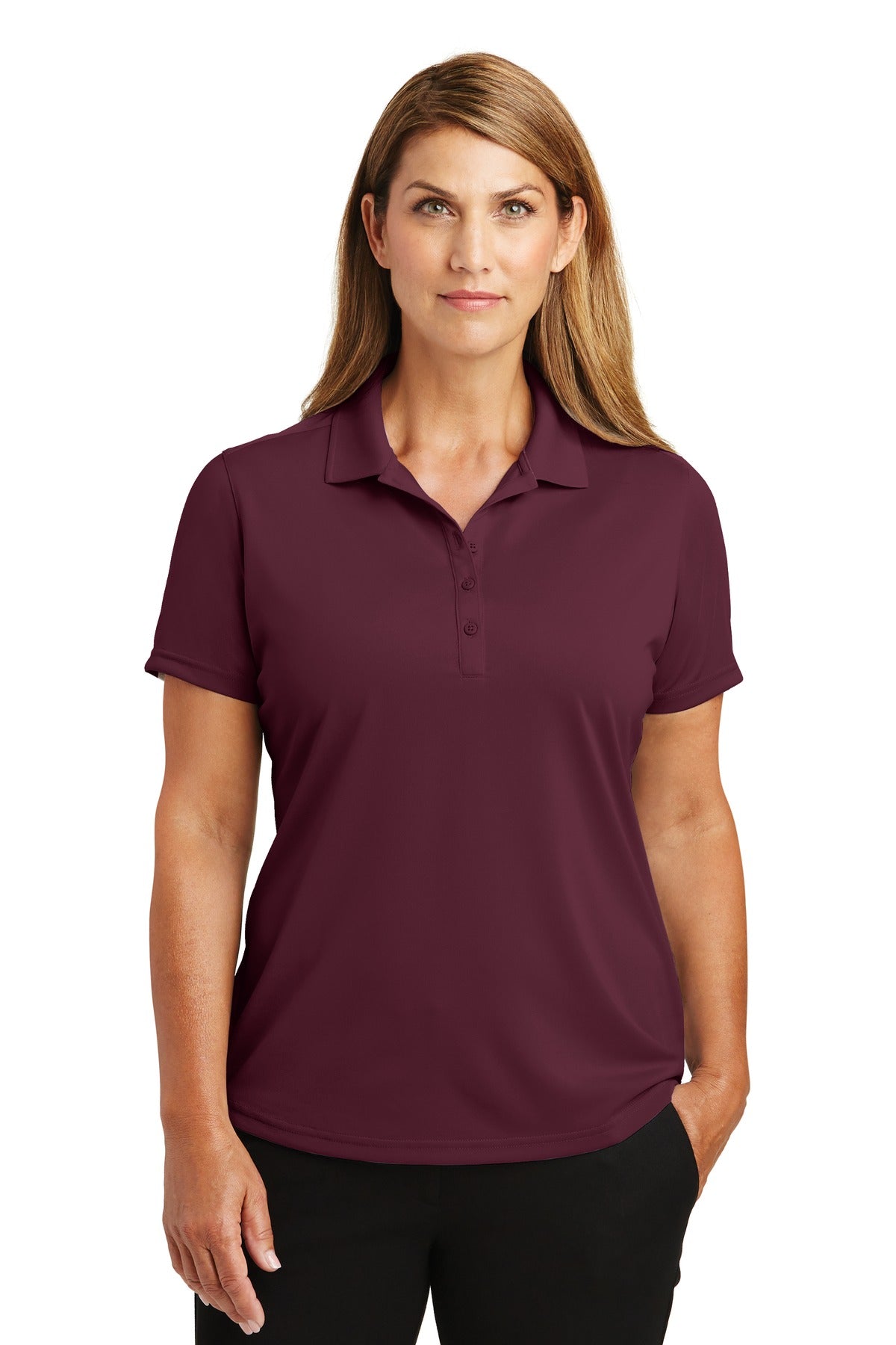 CornerStone Women's Select Lightweight Snag-Proof Polo - Maroon - front