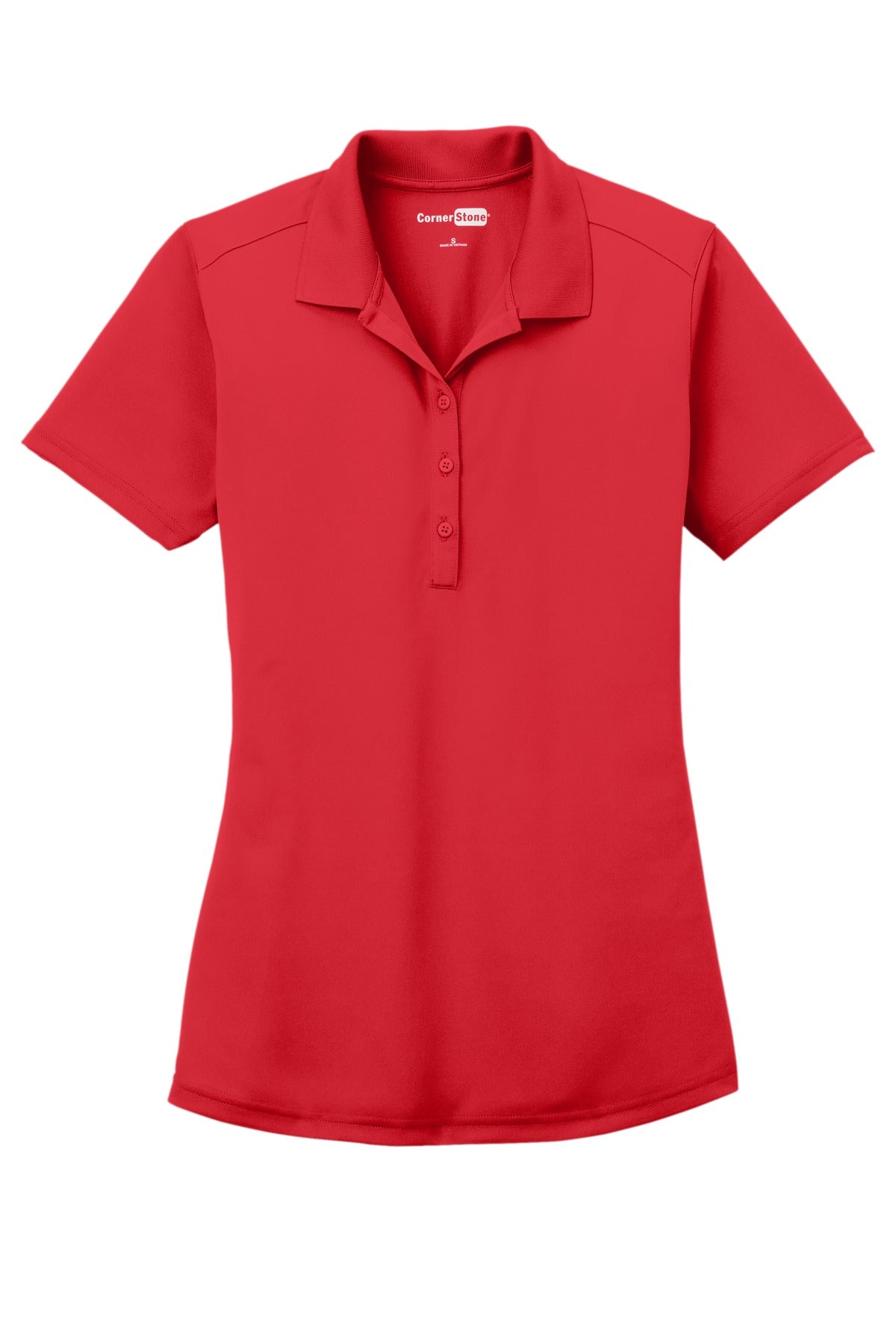 CornerStone Women's Select Lightweight Snag-Proof Polo - Red - flat front