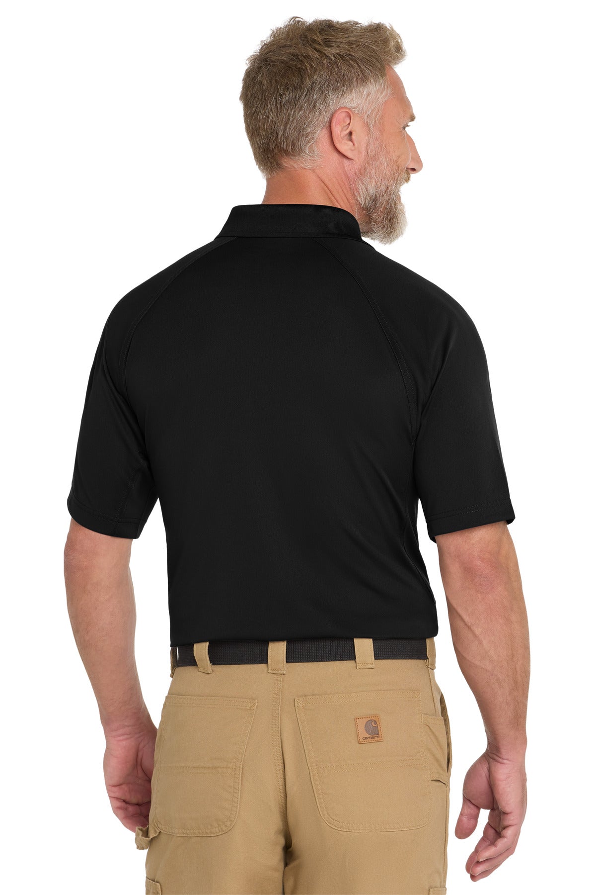 CornerStone Select Lightweight Snag-Proof Tactical Polo - Black - back