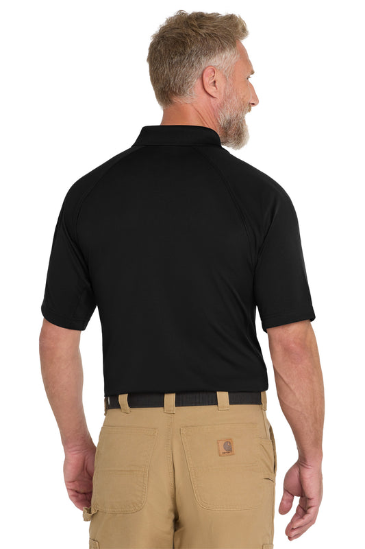 CornerStone Select Lightweight Snag-Proof Tactical Polo - Black - back